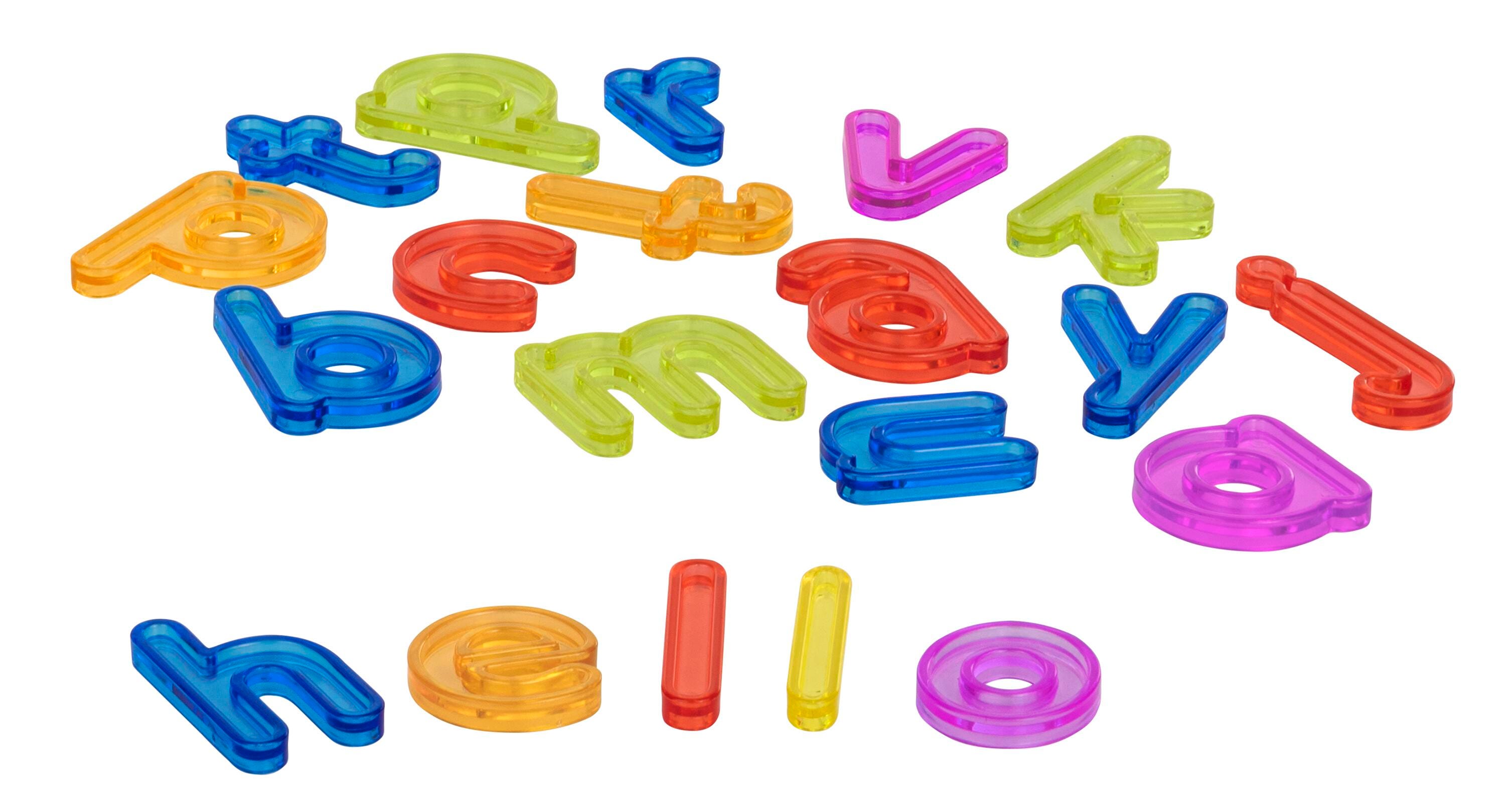 Miniland Translucent Lowercase Letters, Set of 76, Item Number 2100514